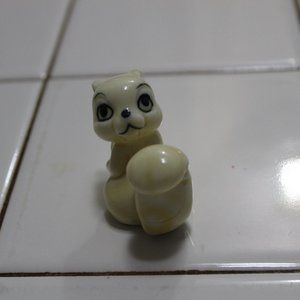 Vintage 80`s China Ceramic Miniature Squirrel Figurine Taiwan